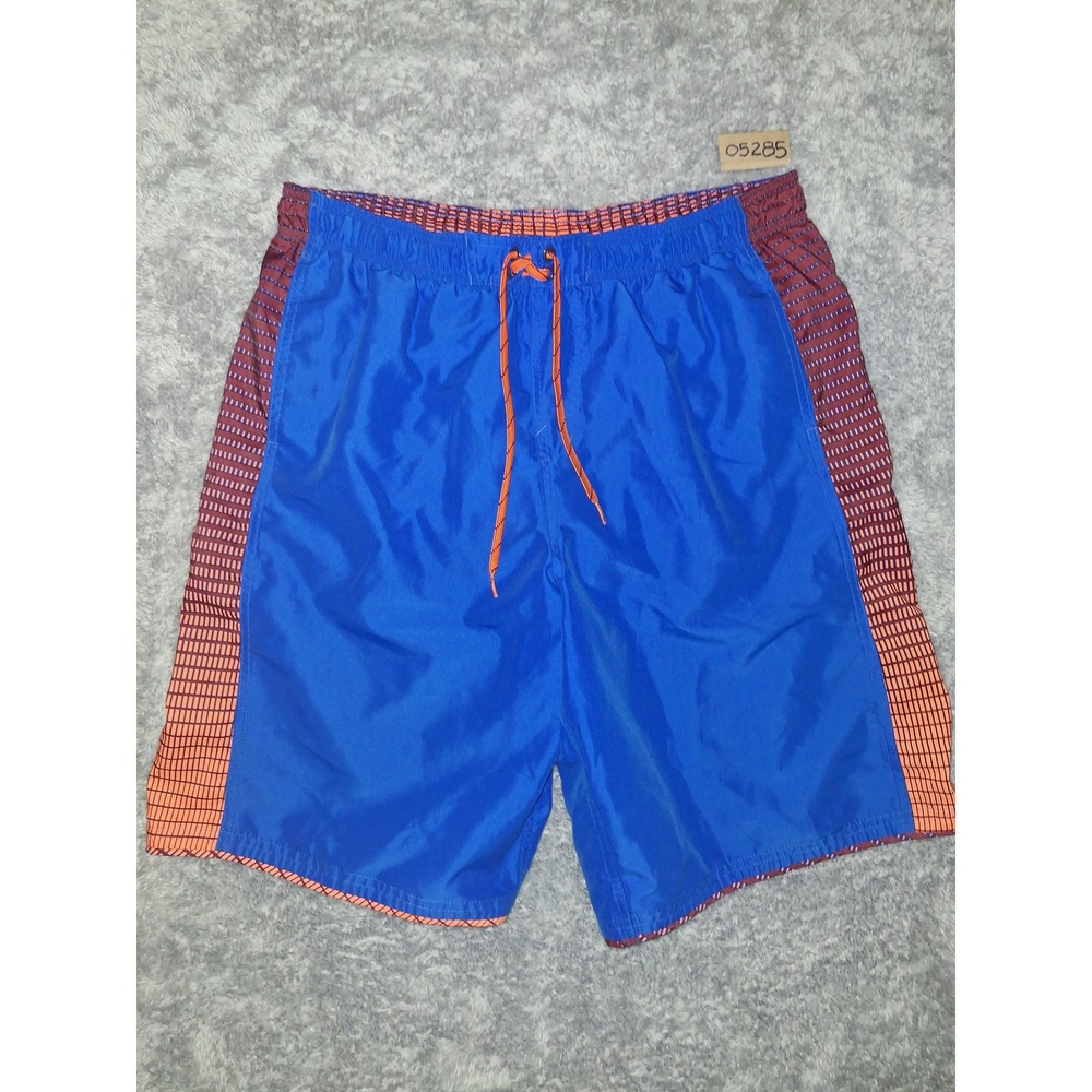 Nike Swim Trunks Shorts Orange/Blue Geometric Men's XL Nike Better World Sporty